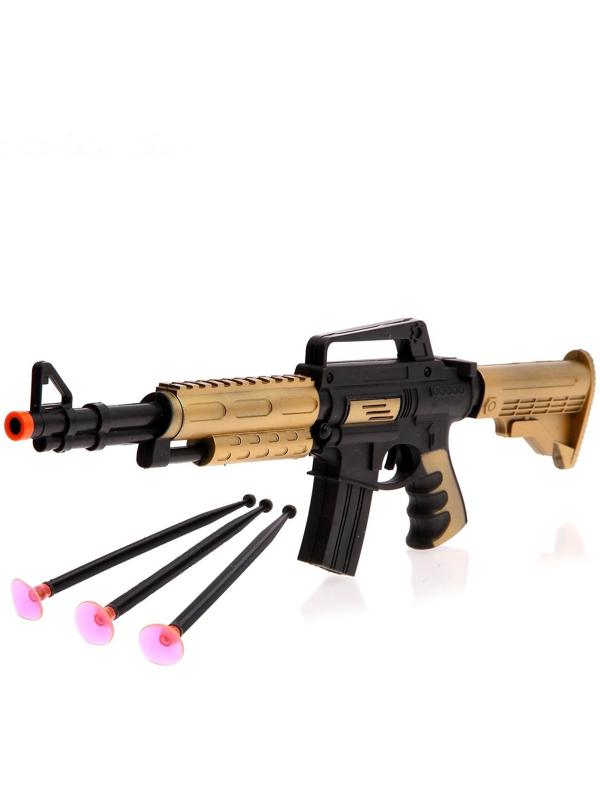 Автомат «М-16», стреляет присосками, цвета МИКС