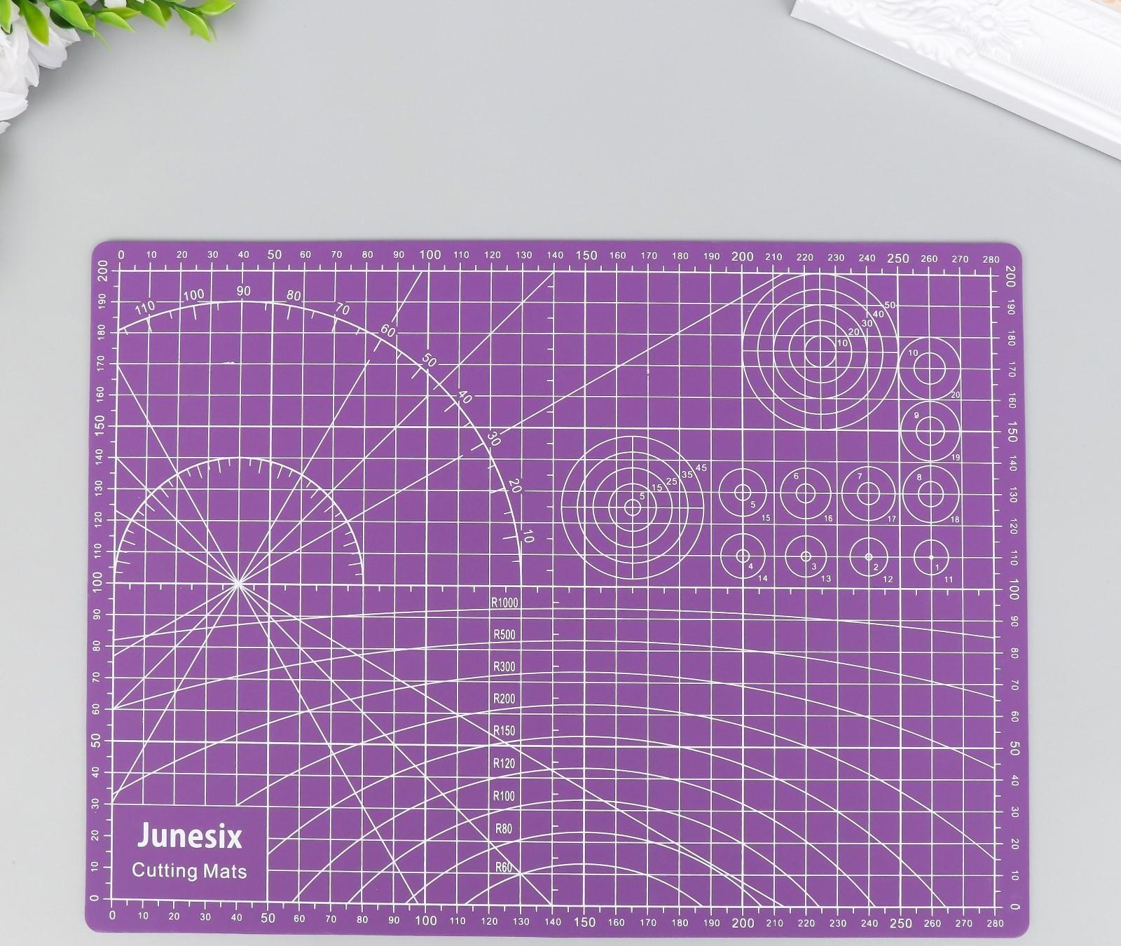 Резиновый мат для творчества цветной А4 МИКС