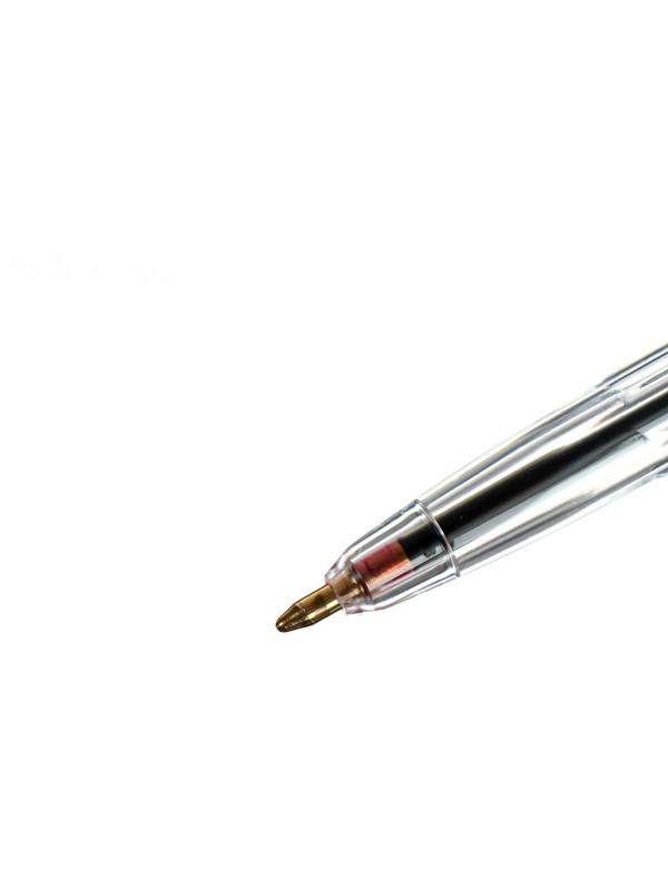 Ручка шариковая Carioca Corvina 51, прозрачный корпус, узел 1.0 мм, чернила красные