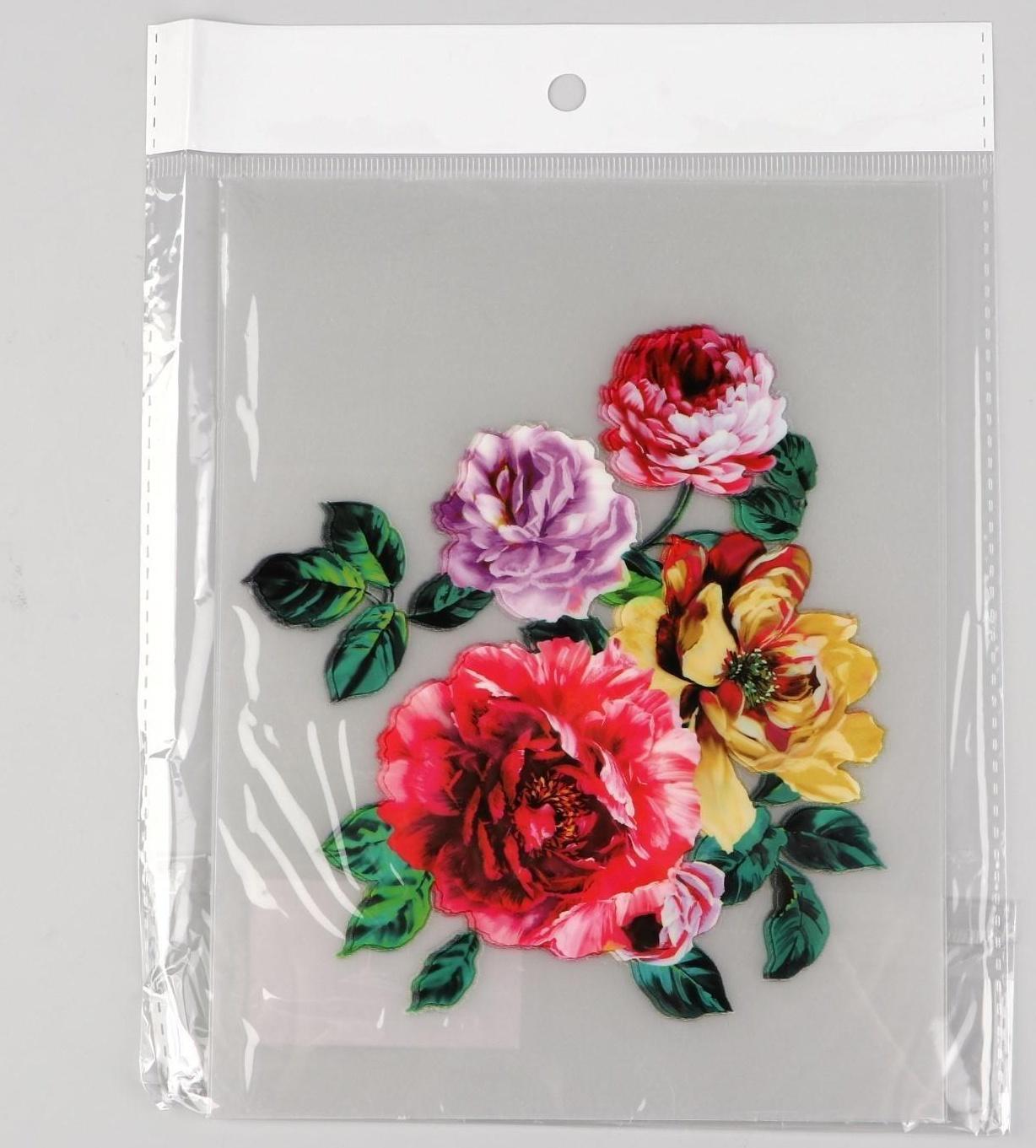 Термотрансфер «Цветы», 17 × 16 см