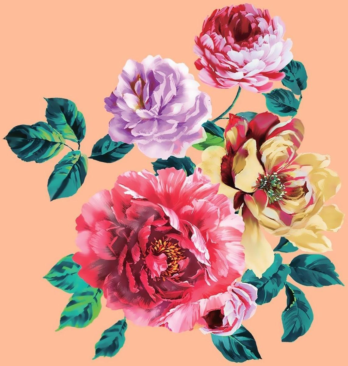 Термотрансфер «Цветы», 17 × 16 см