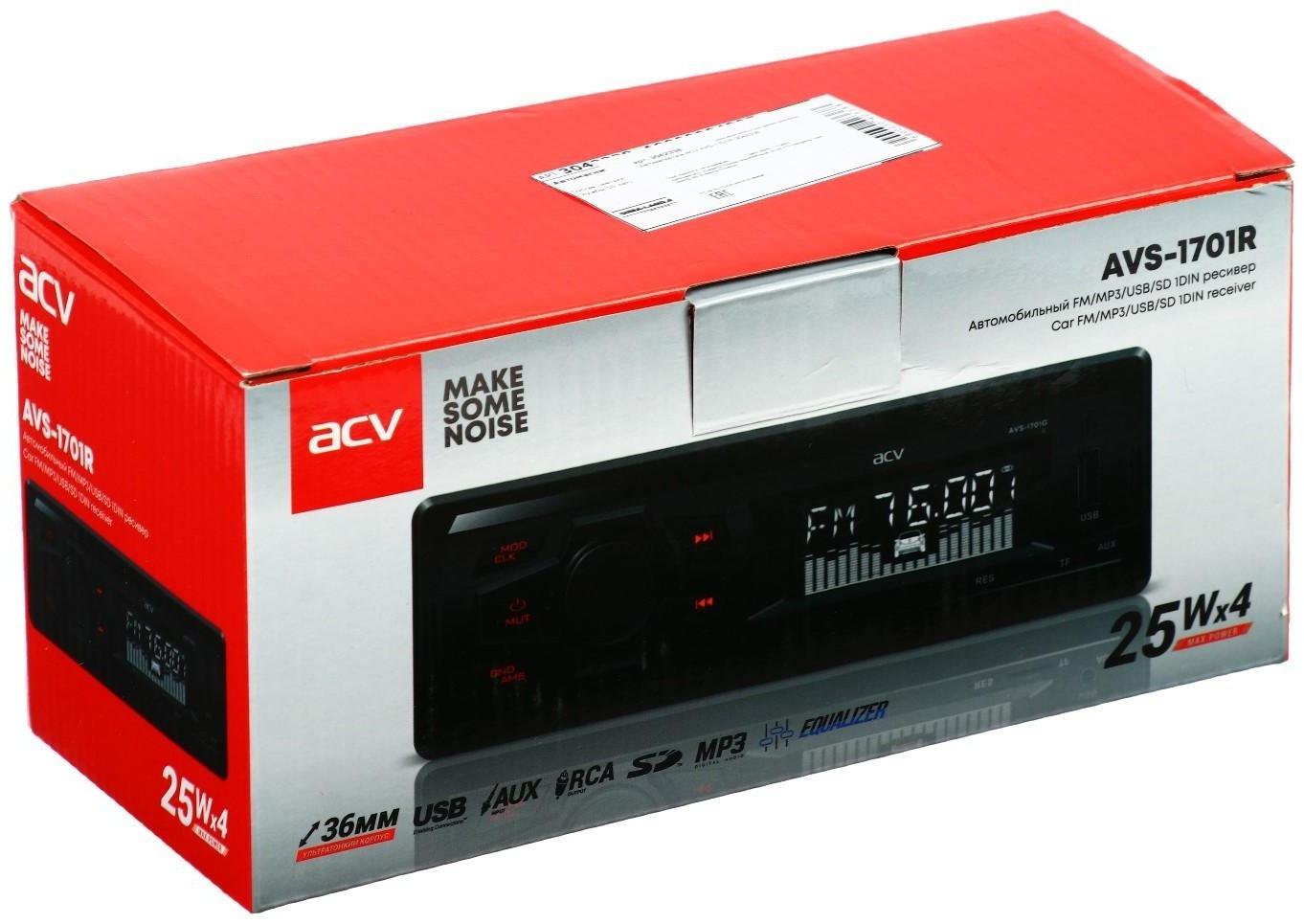Автомагнитола ACV AVS-1701R