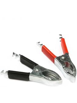 Зажимы-крокодилы для пусковых проводов, 30 А, 75 мм, набор 2 шт