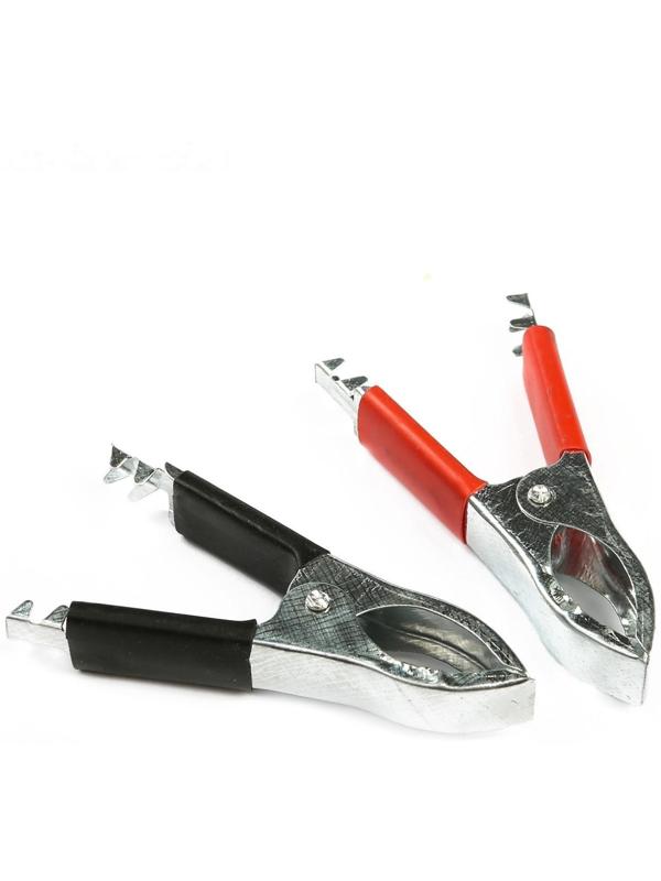 Зажимы-крокодилы для пусковых проводов, 30 А, 75 мм, набор 2 шт