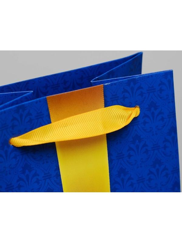 Пакет под бутылку «С бантом», 36 × 13 × 10 см