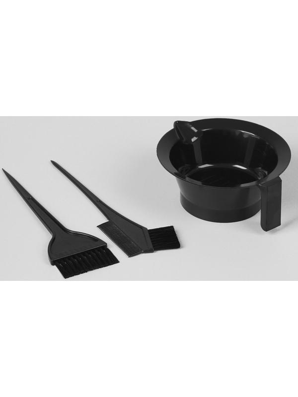 Набор для окрашивания волос, 3 предмета, цвет чёрный