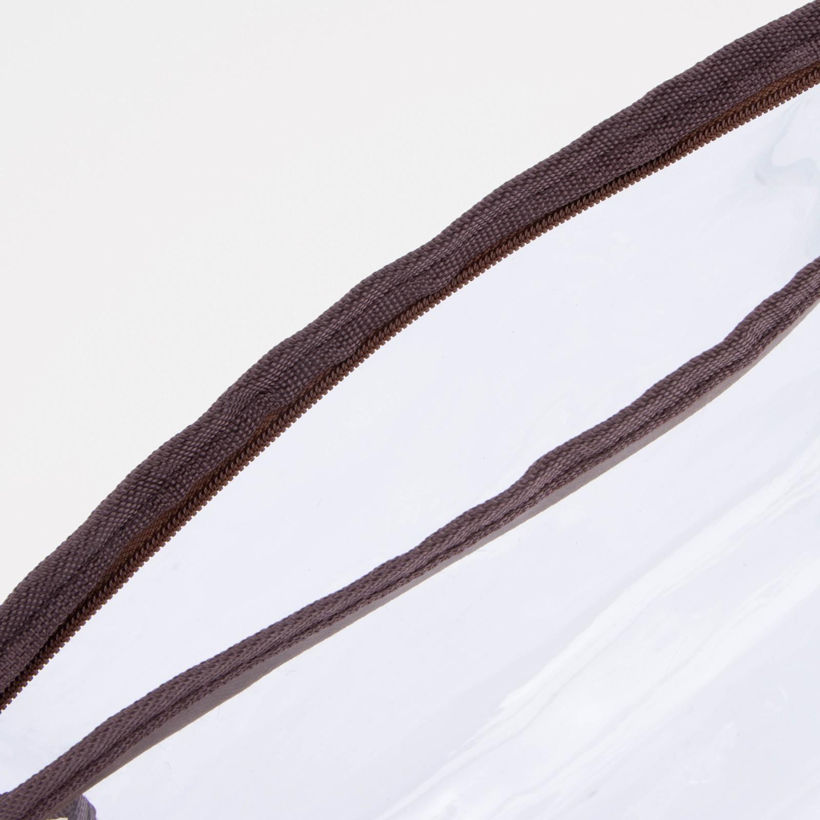 Набор косметичек 2 в 1 на молниях, цвет коричневый