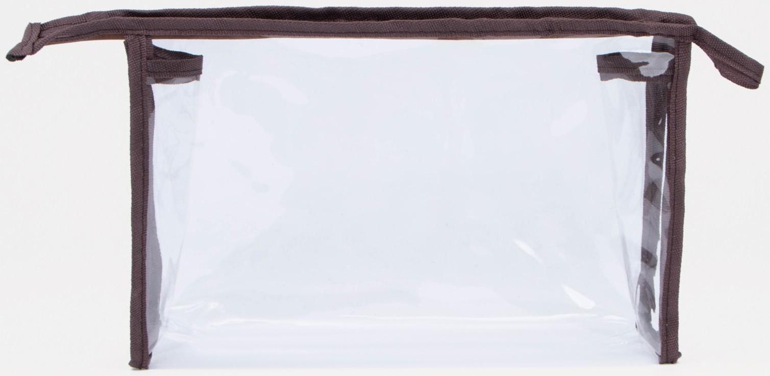 Набор косметичек 2 в 1 на молниях, цвет коричневый