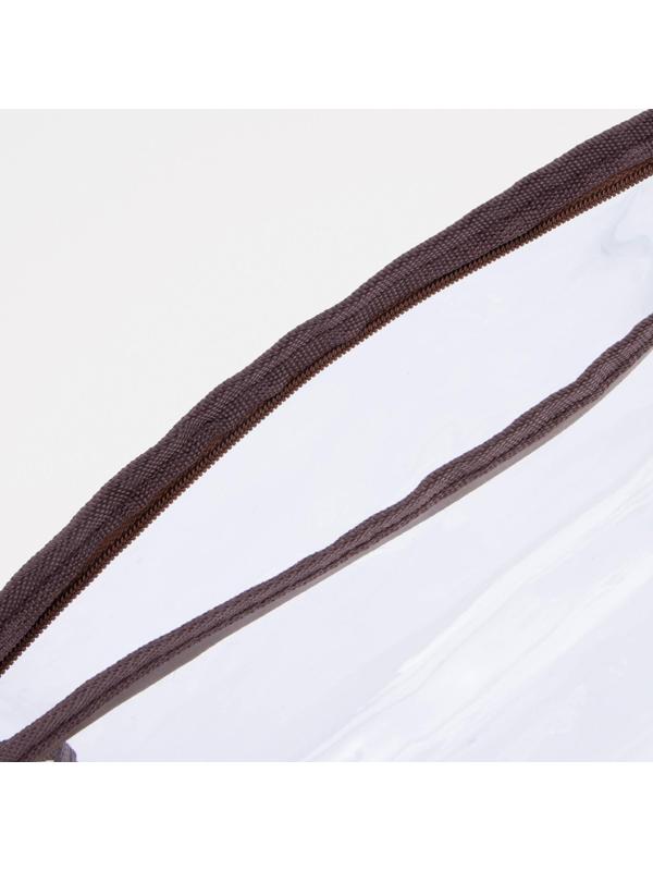 Набор косметичек 2 в 1 на молниях, цвет коричневый