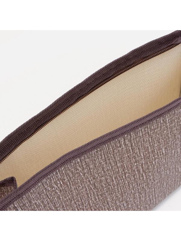 Набор косметичек 2 в 1 на молниях, цвет коричневый