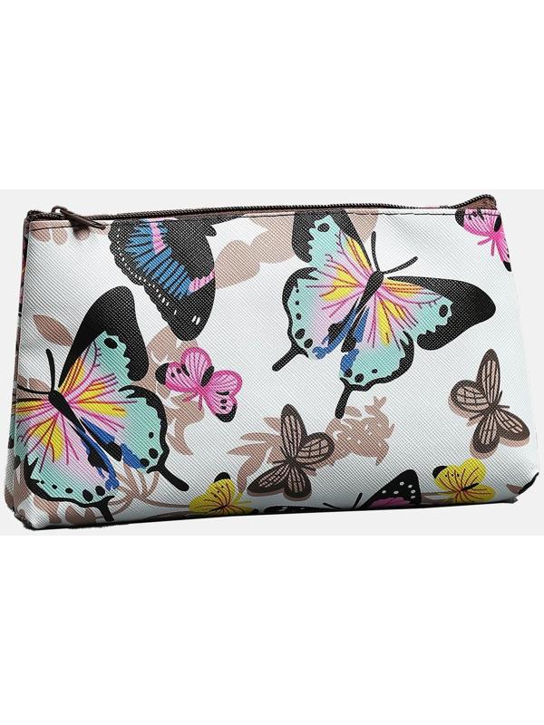 Косметичка на молнии, цвет белый