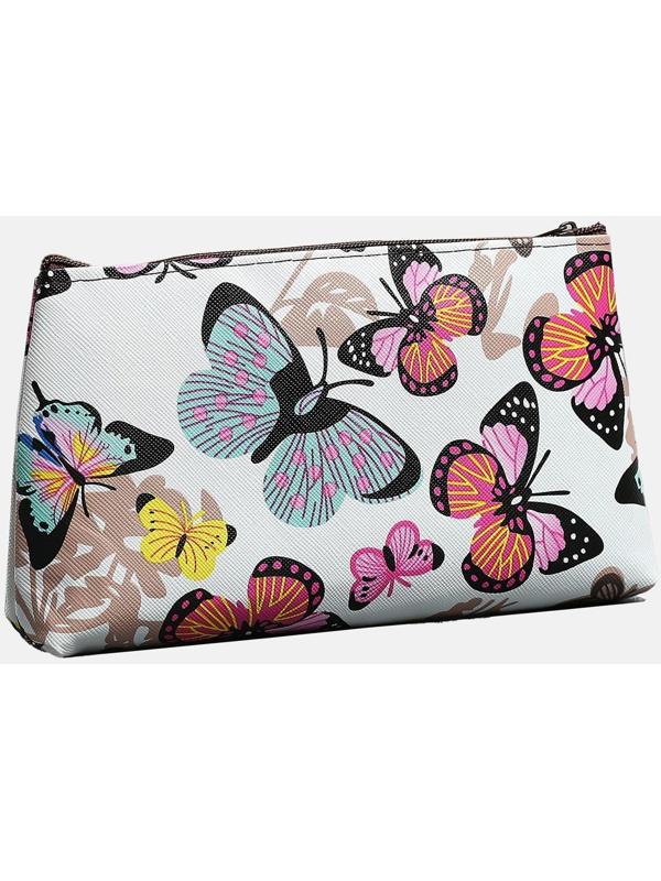 Косметичка на молнии, цвет белый