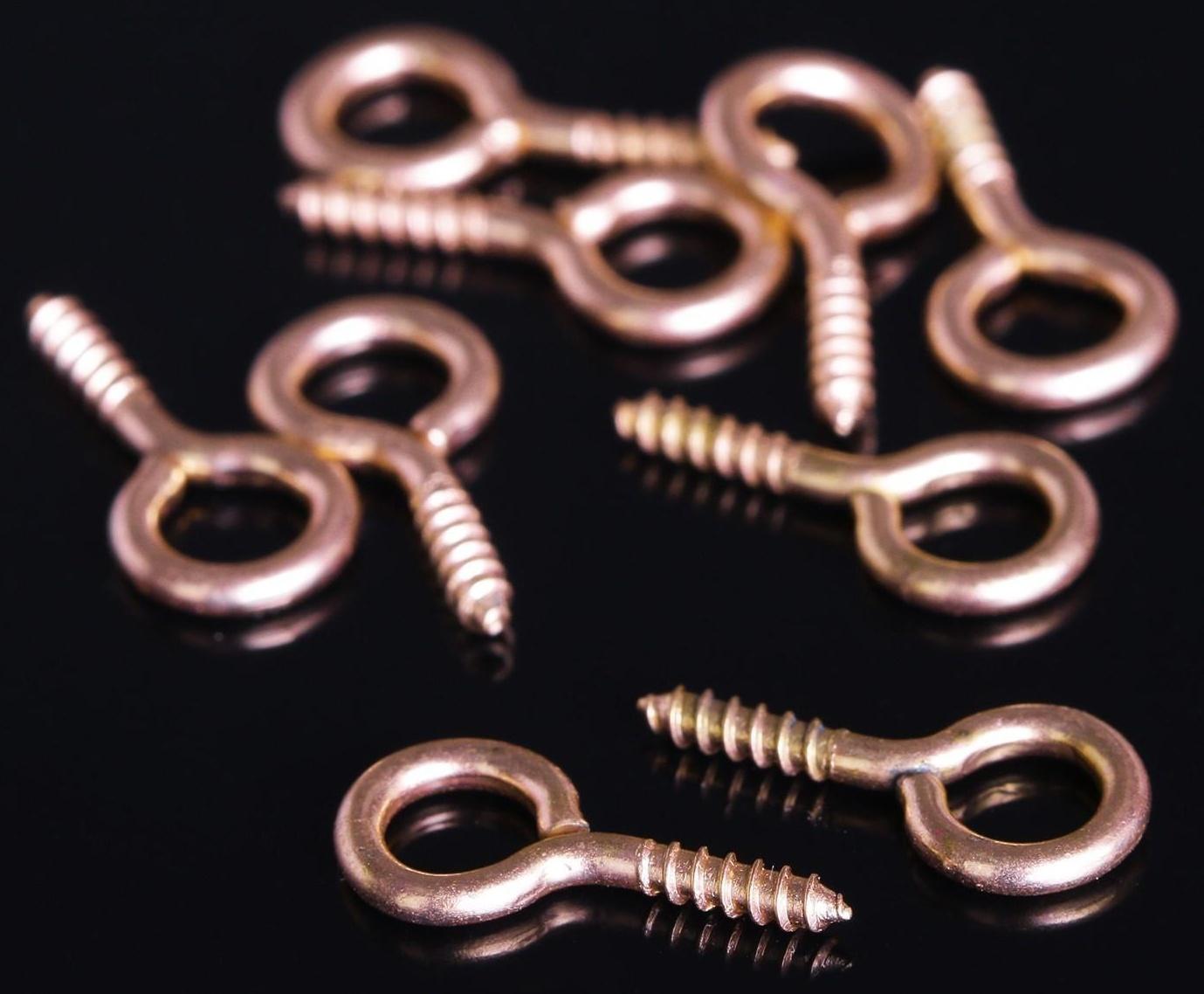 Держатель для кулона винтовой СМ-936, (набор 10шт) 1,4*0,7*0,15см, цвет меди