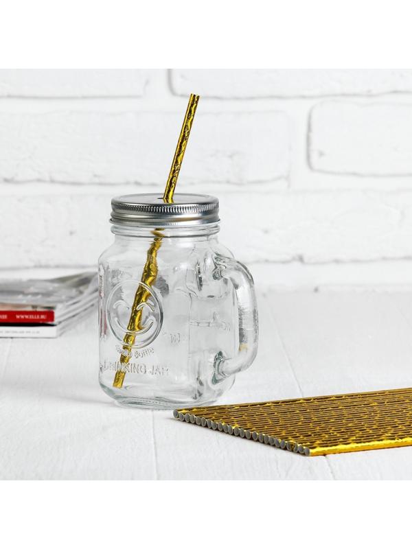 Трубочка для коктейля, голография, набор 25 шт.