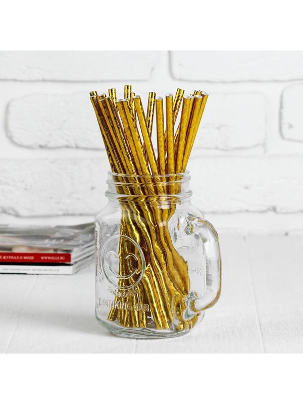 Трубочка для коктейля, голография, набор 25 шт.