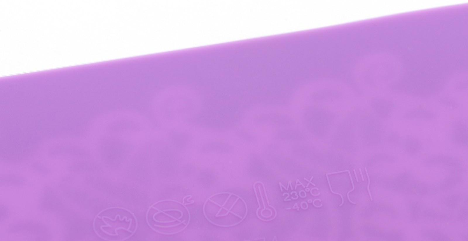 Силиконовый коврик для айсинга Доляна «Природная красота», 2 полосы, 39,5×19,5 см, цвет фиолетовый