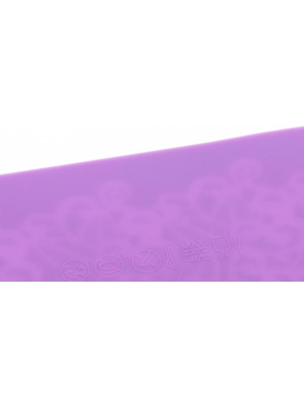 Силиконовый коврик для айсинга Доляна «Природная красота», 2 полосы, 39,5×19,5 см, цвет фиолетовый