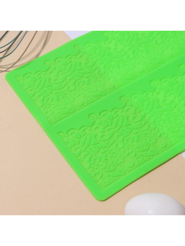 Силиконовый коврик для айсинга Доляна «Природная красота», 2 полосы, 39,5×19,5 см, цвет фиолетовый