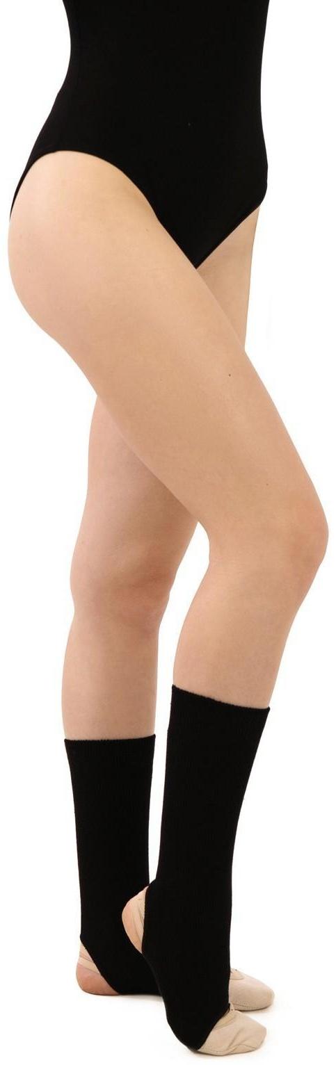 Гетры для танцев №5, без носка и пятки, L= 30 см, цвет чёрный