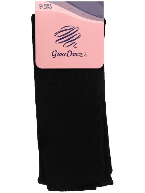 Гетры для танцев №5, без носка и пятки, L= 30 см, цвет чёрный