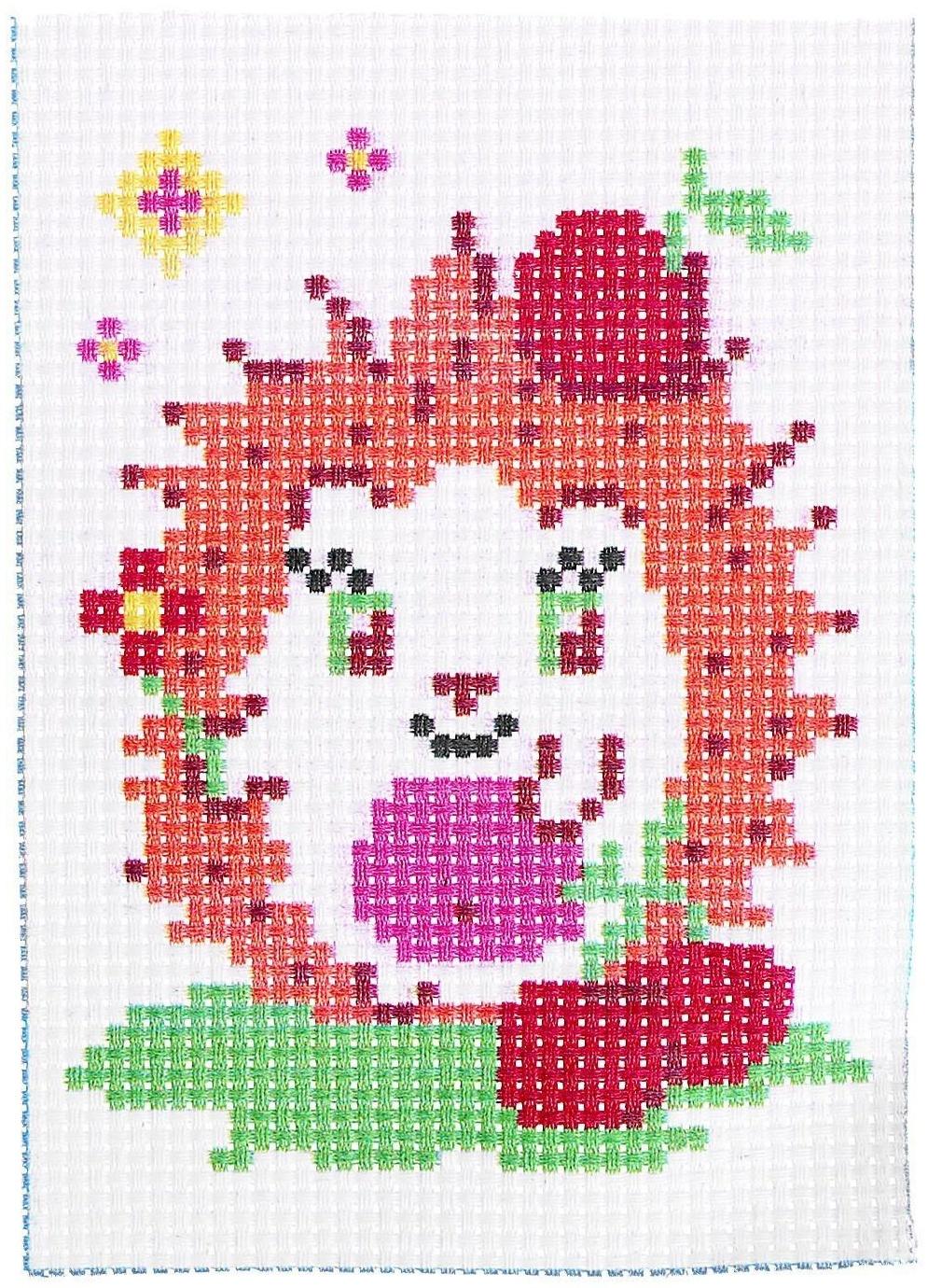 Вышивка крестиком для детей «Ёжик» 14х10 см. Набор для творчества