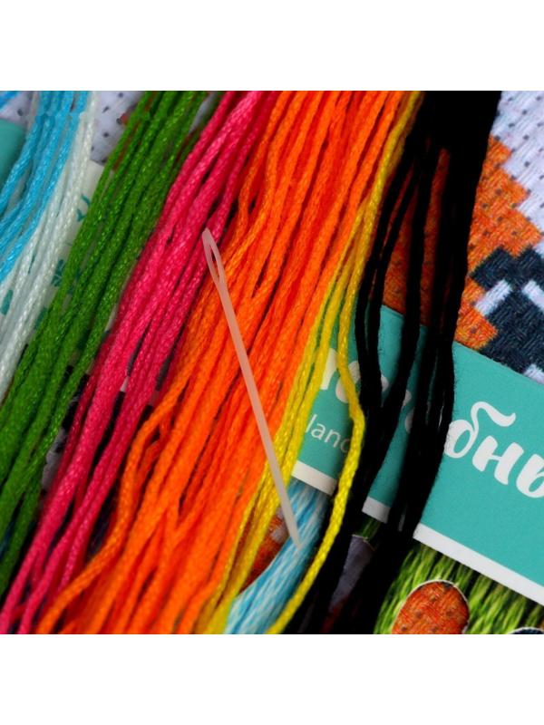 Вышивка крестиком для детей «Лисёнок» 14 х 10 см. Набор для творчества