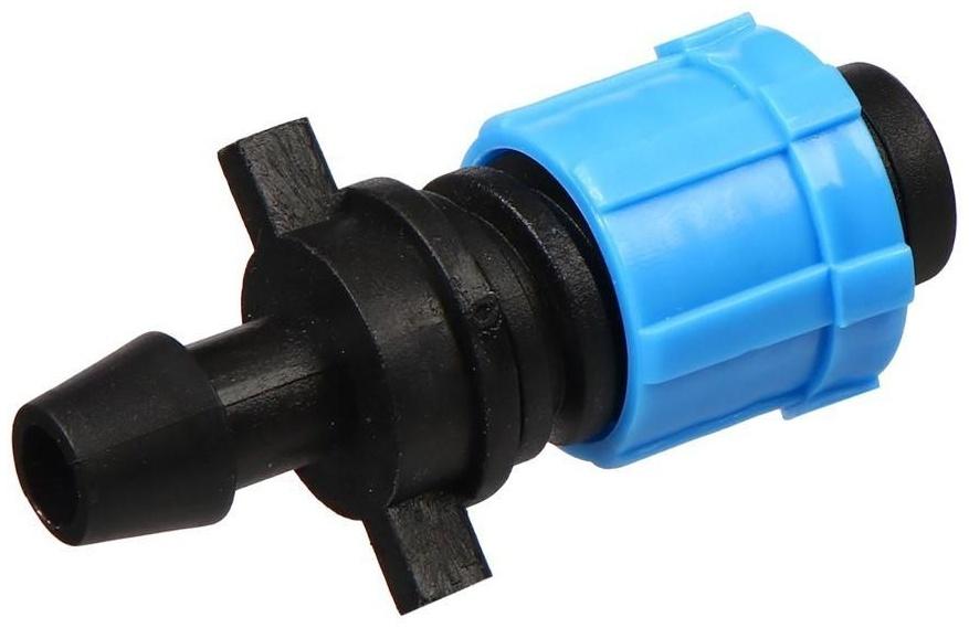 Переходник для капельной ленты, 16 мм, пластик