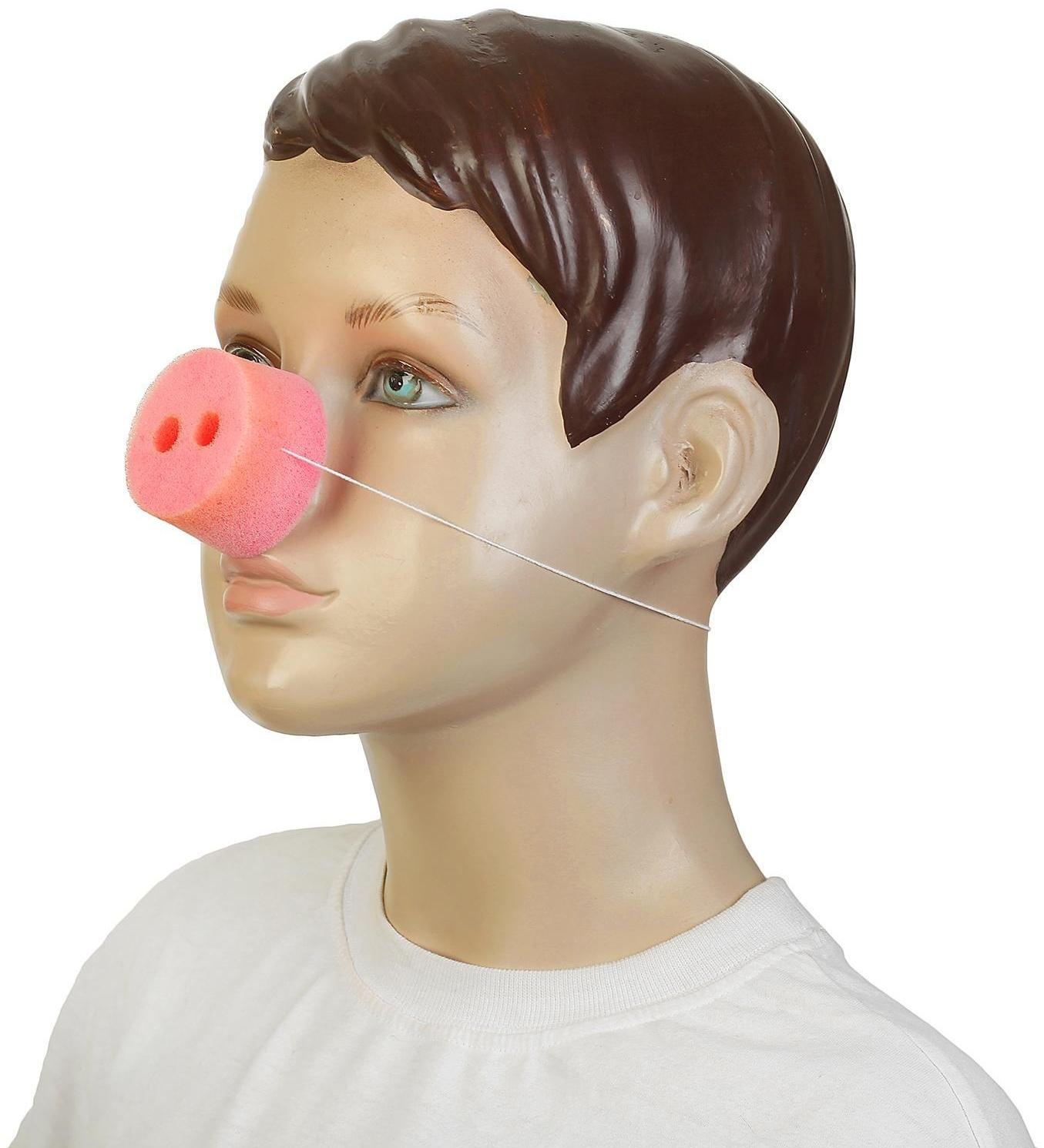 Нос на резинке «Пятачок», поролон