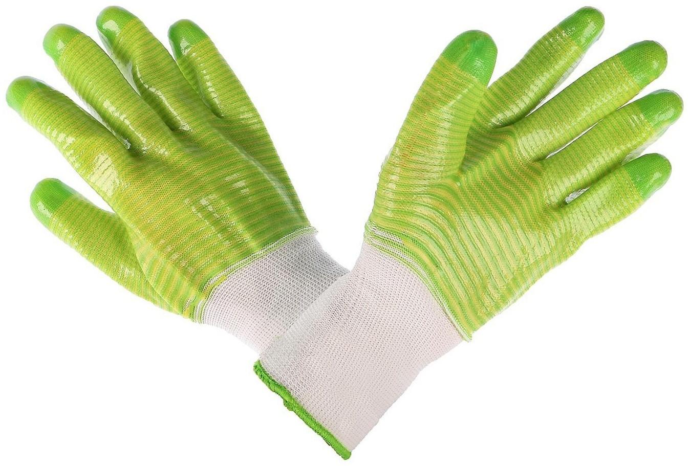 Перчатки нейлоновые, с ПВХ пропиткой, размер 9, Greengo