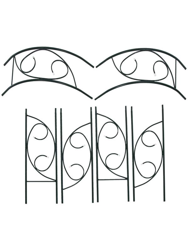 Арка садовая, разборная, 250 × 120 × 30 см, металл, зелёная, «Узор-1»