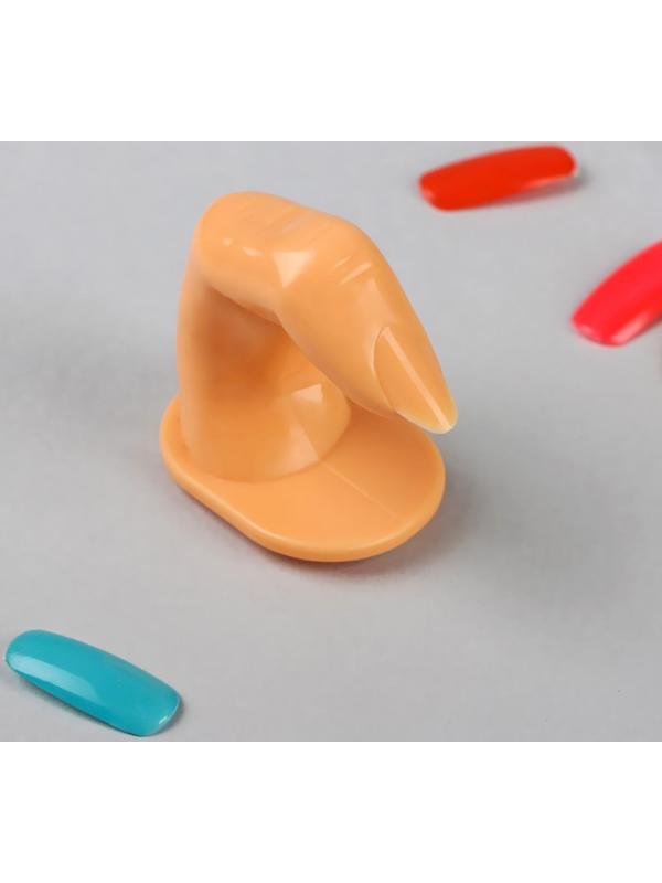 Палец тренировочный для маникюра, на клеевой основе, цвет бежевый