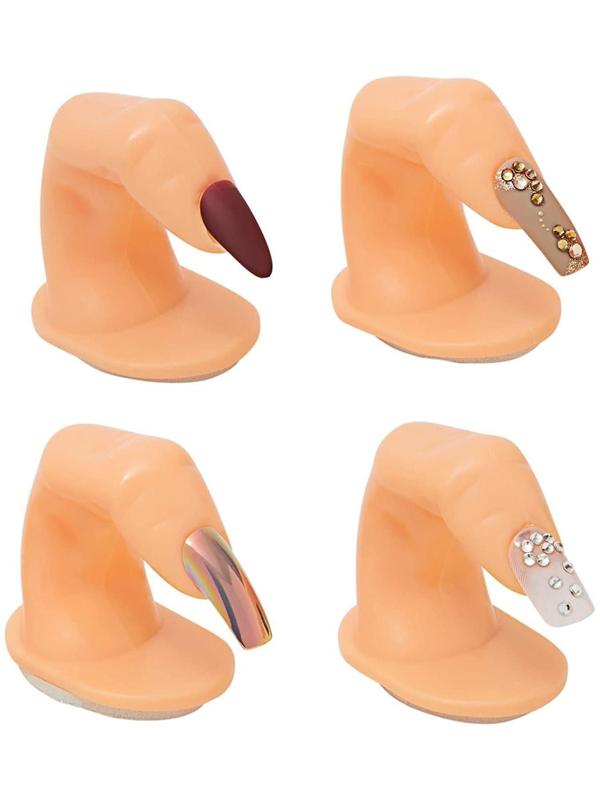 Палец тренировочный для маникюра, на клеевой основе, цвет бежевый