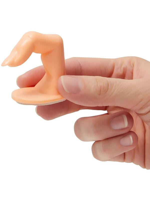 Палец тренировочный для маникюра, на клеевой основе, цвет бежевый