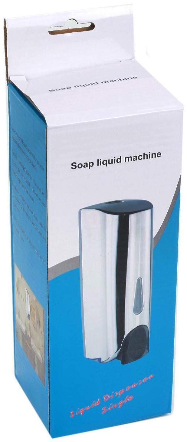 Диспенсер для антисептика/жидкого мыла механический 370 мл, пластик, цвет белый