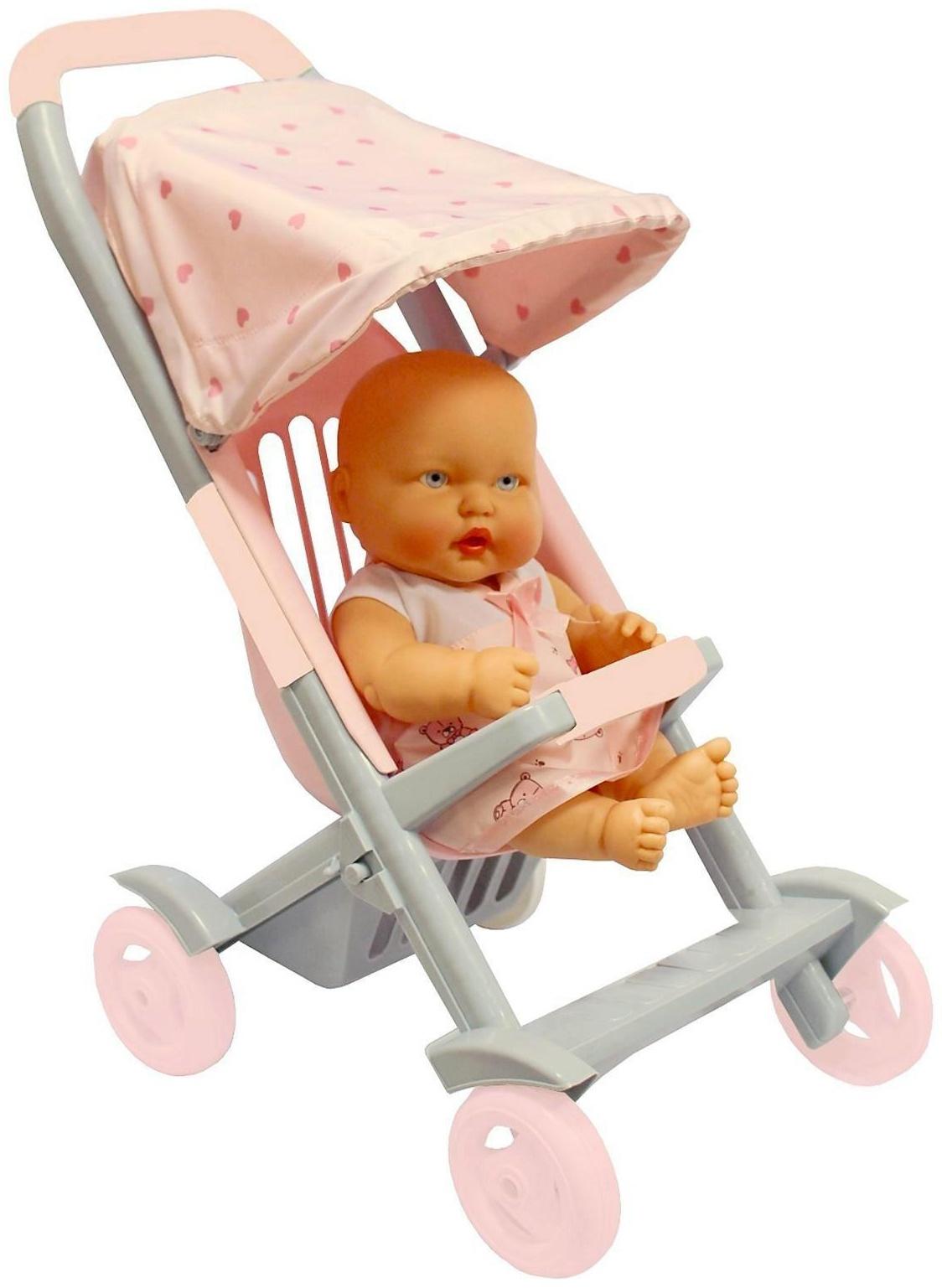 Коляска прогулочная для пупса, малая, цвета МИКС