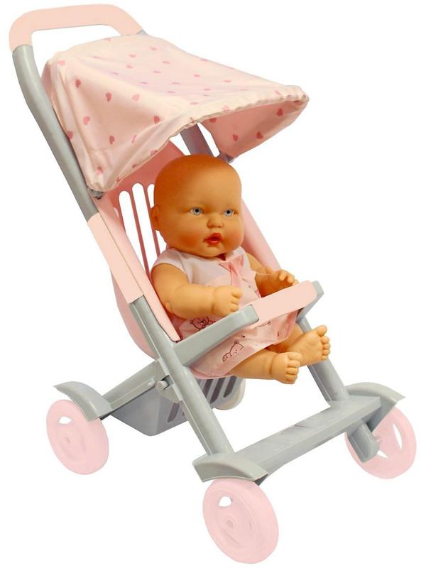 Коляска прогулочная для пупса, малая, цвета МИКС