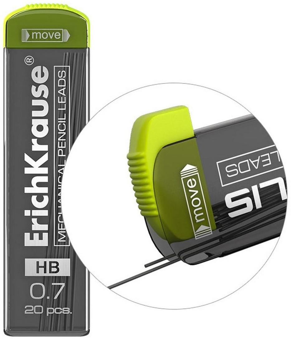 Набор грифелей для механических карандашей HB, 0.7 мм, ErichKrause Megapolis Concept
