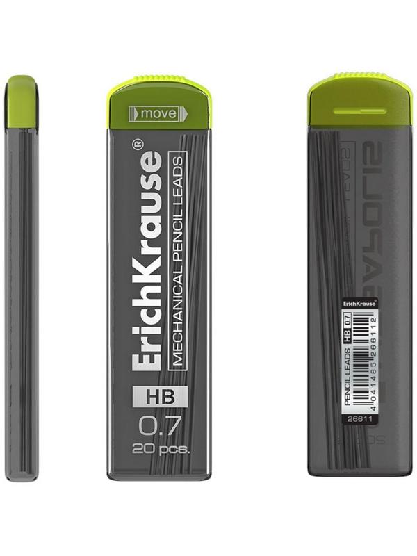 Набор грифелей для механических карандашей HB, 0.7 мм, ErichKrause Megapolis Concept