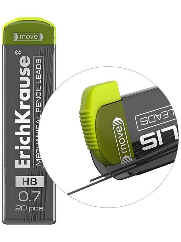 Набор грифелей для механических карандашей HB, 0.7 мм, ErichKrause Megapolis Concept