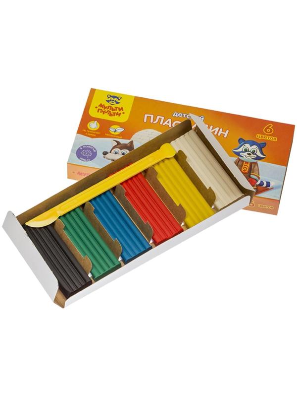 Пластилин 6 цветов 90 г, Мульти-пульти 
