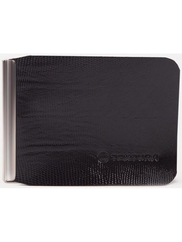 Зажим для купюр, с металлическим зажимом, игуана, цвет коричневый