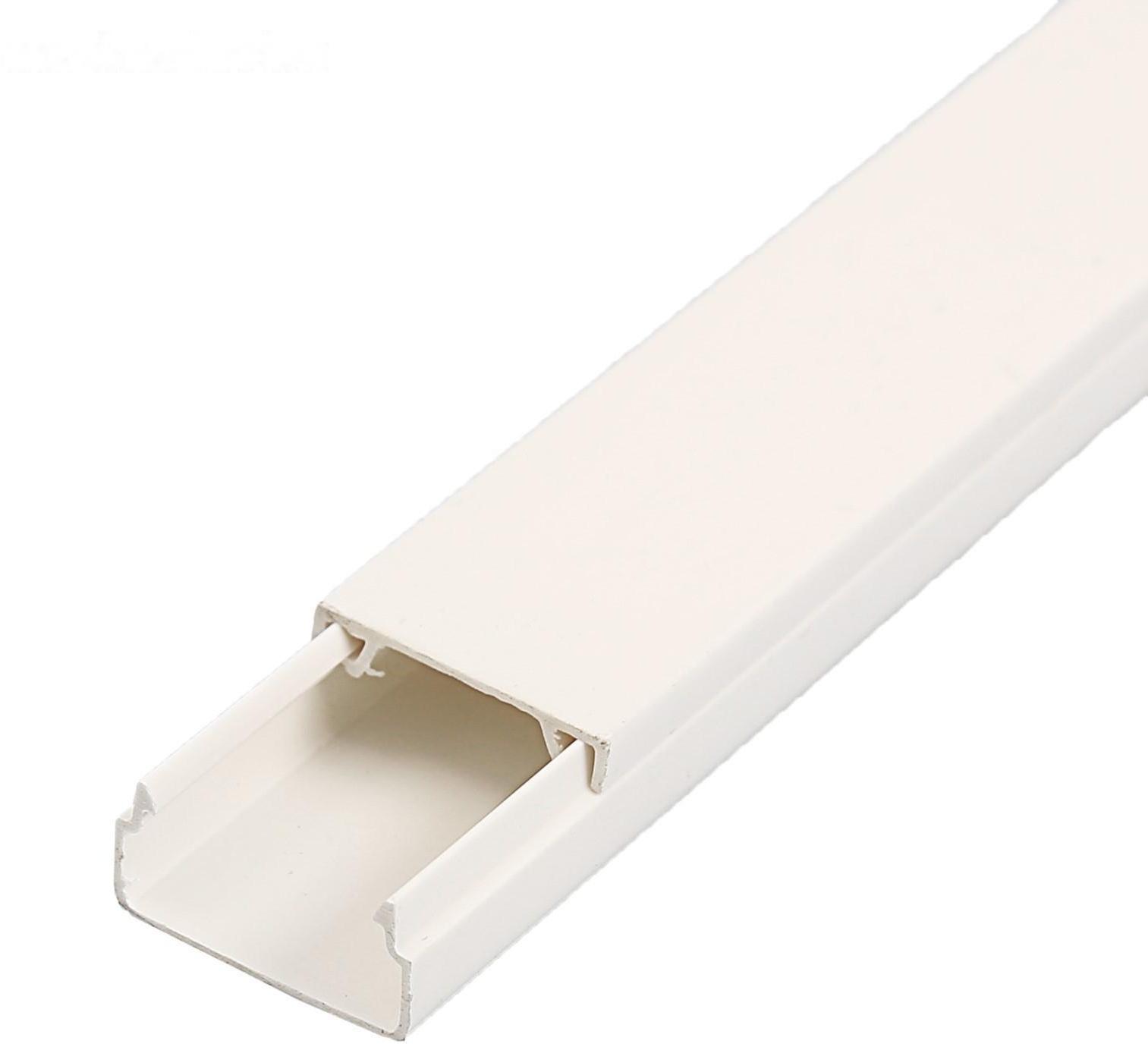 Кабель-канал IEK ECOLINE, 20х10 мм, L=2000 мм, пластик, белый