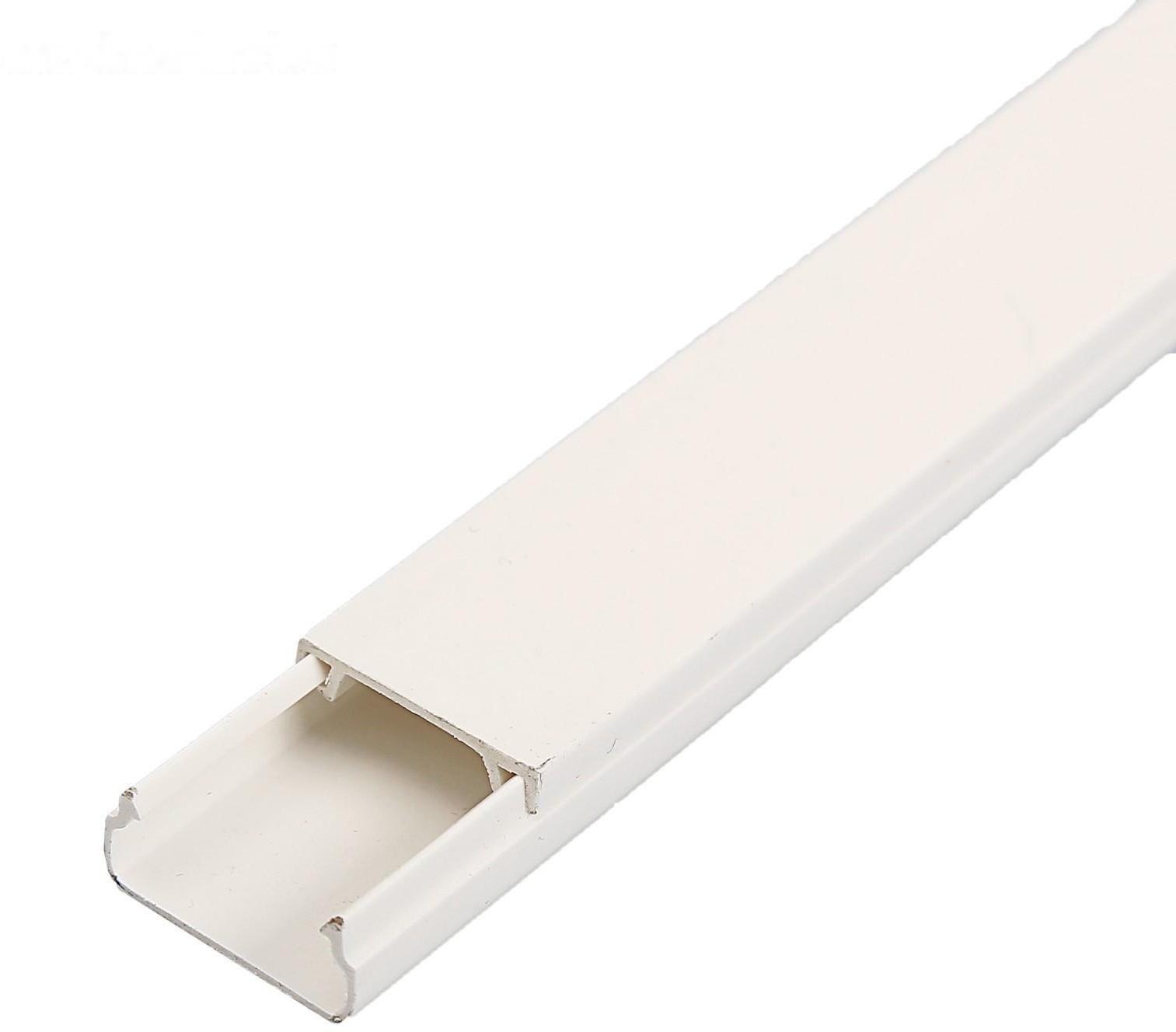 Кабель-канал IEK ECOLINE, 20х10 мм, L=2000 мм, пластик, белый