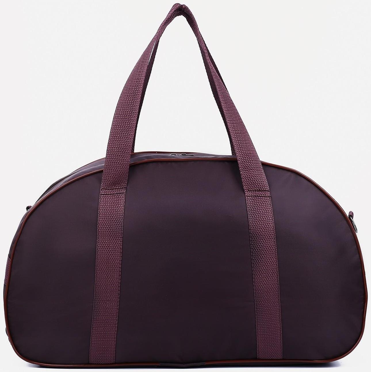 Сумка спортивная, отдел на молнии, наружный карман, длинный ремень, цвет коричневый