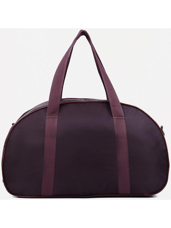 Сумка спортивная, отдел на молнии, наружный карман, длинный ремень, цвет коричневый