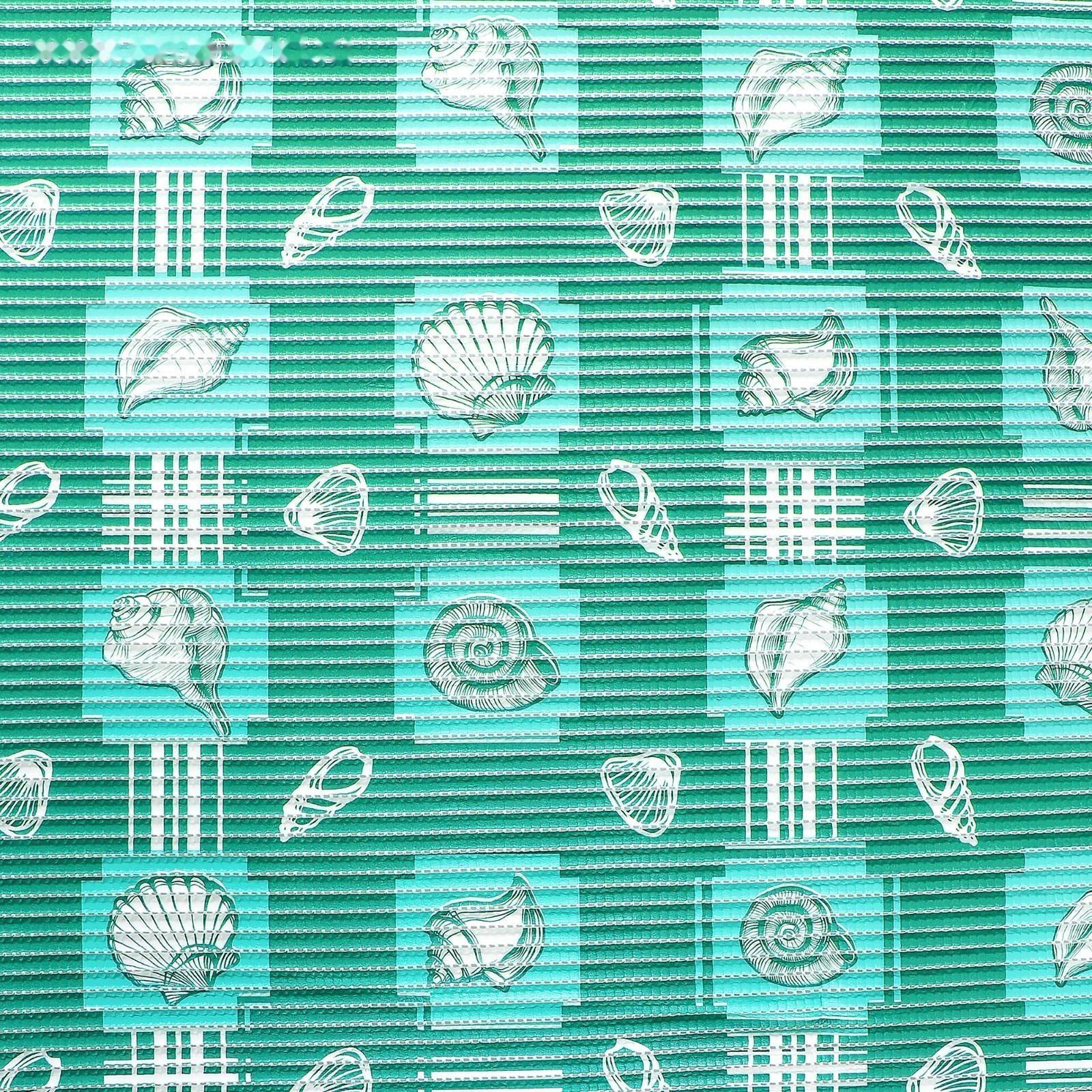 Коврик для ванной комнаты «Морской», ширина 65 см, рулон 15 м, цвет зелёный