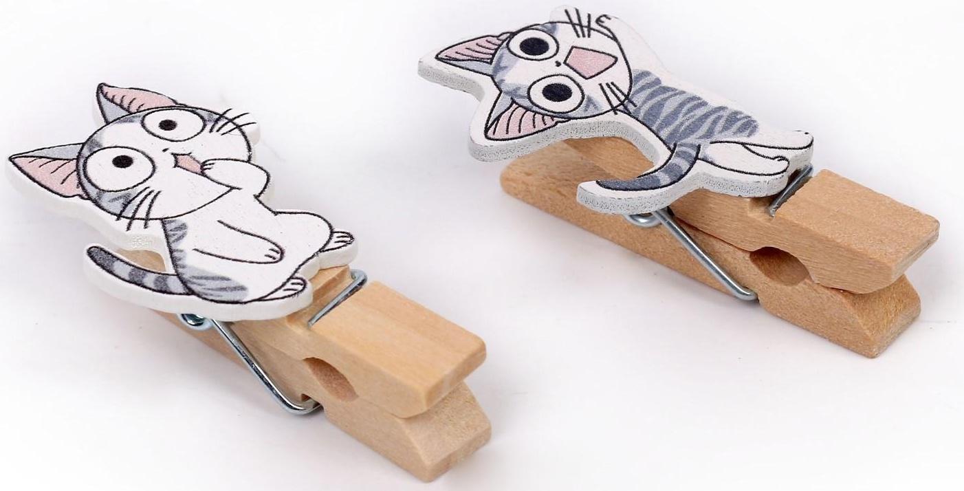 Набор для фото и декора «Котята», в наборе прищепки 10 шт., верёвка 100 см