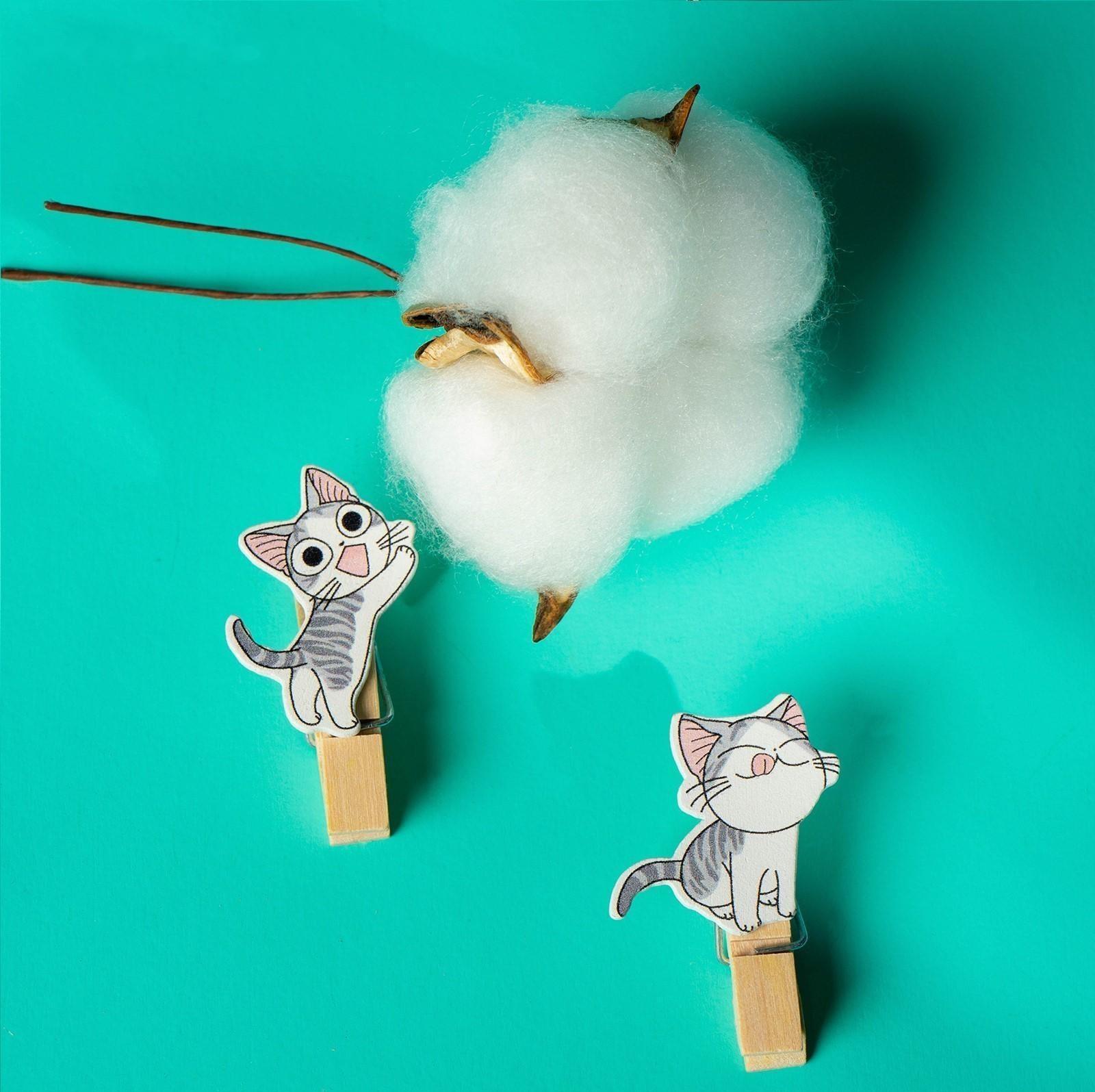 Набор для фото и декора «Котята», в наборе прищепки 10 шт., верёвка 100 см