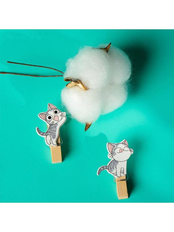 Набор для фото и декора «Котята», в наборе прищепки 10 шт., верёвка 100 см