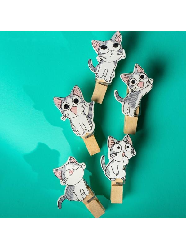 Набор для фото и декора «Котята», в наборе прищепки 10 шт., верёвка 100 см